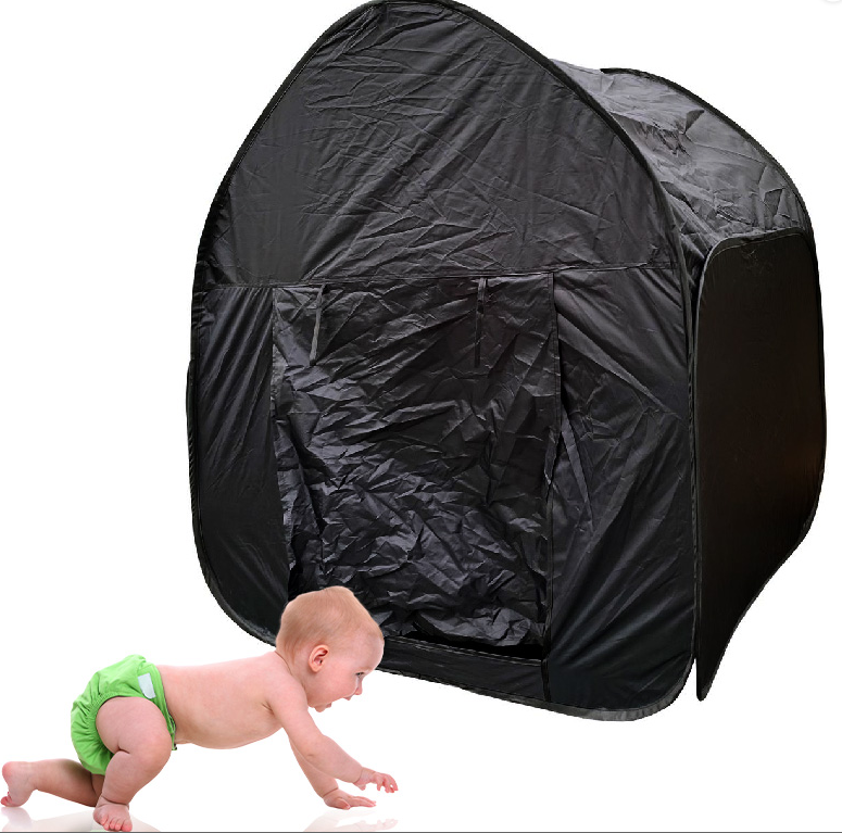 Black Sensory Pop Up Tent for Den Making with Carry Case - 105cm
