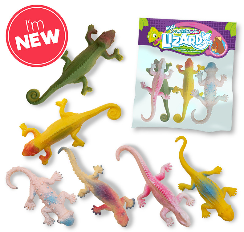 MINI COLOUR CHANGING LIZARDS 4PK