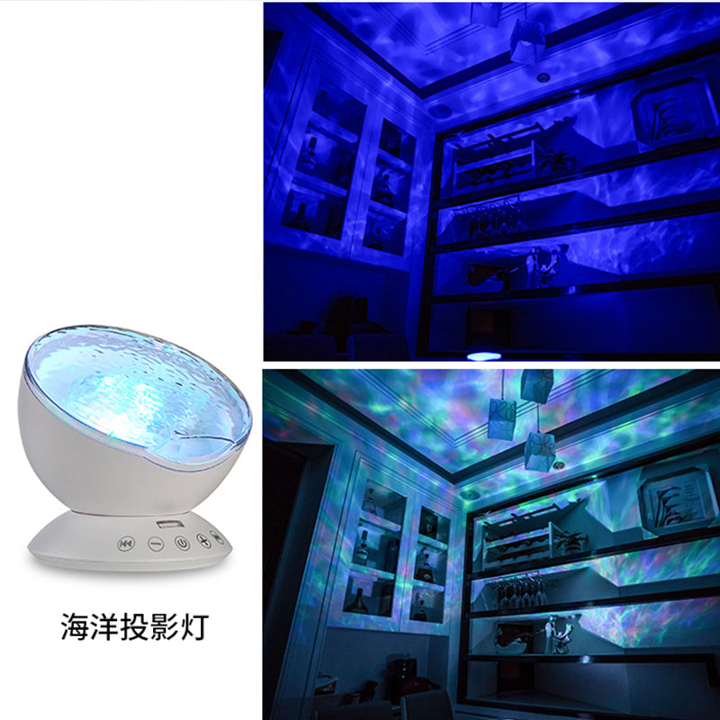 Ocean wave projector with sounds and speaker.
