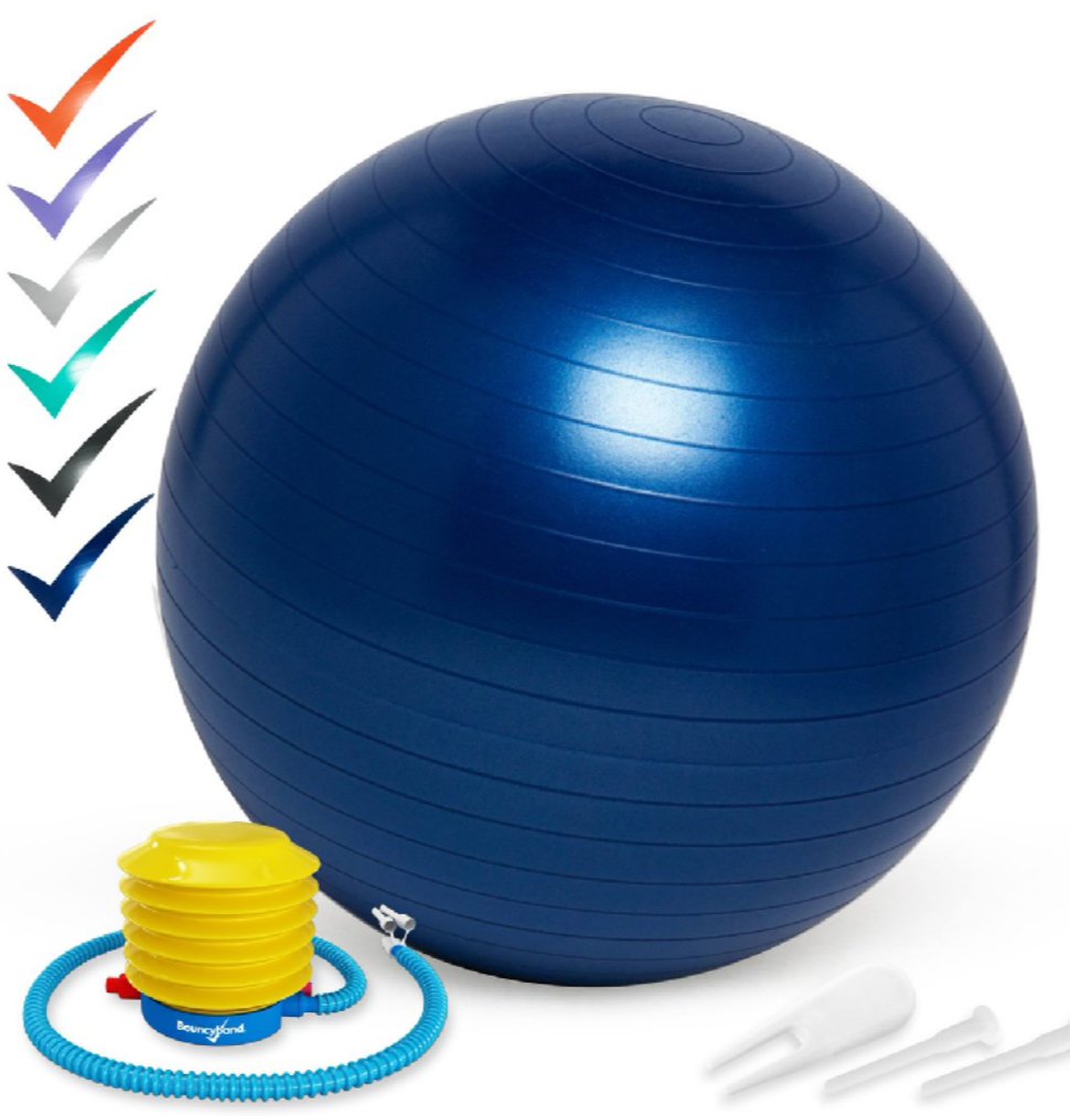 45cm Balance Ball No-Roll Weighted Seat-Blue