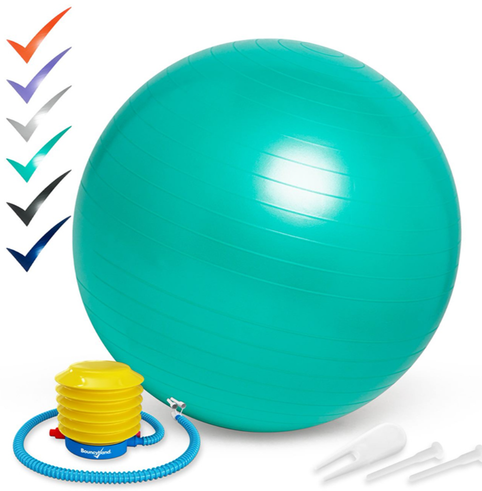 45cm Balance Ball No-Roll Weighted Seat-Green