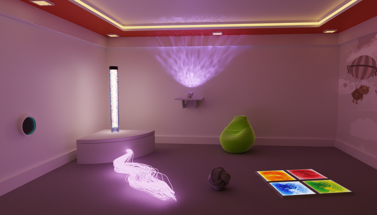 Sensory Stimulation Rooms 12 Pieces – Light Up & Tactile Toys Corner Plinth – Small