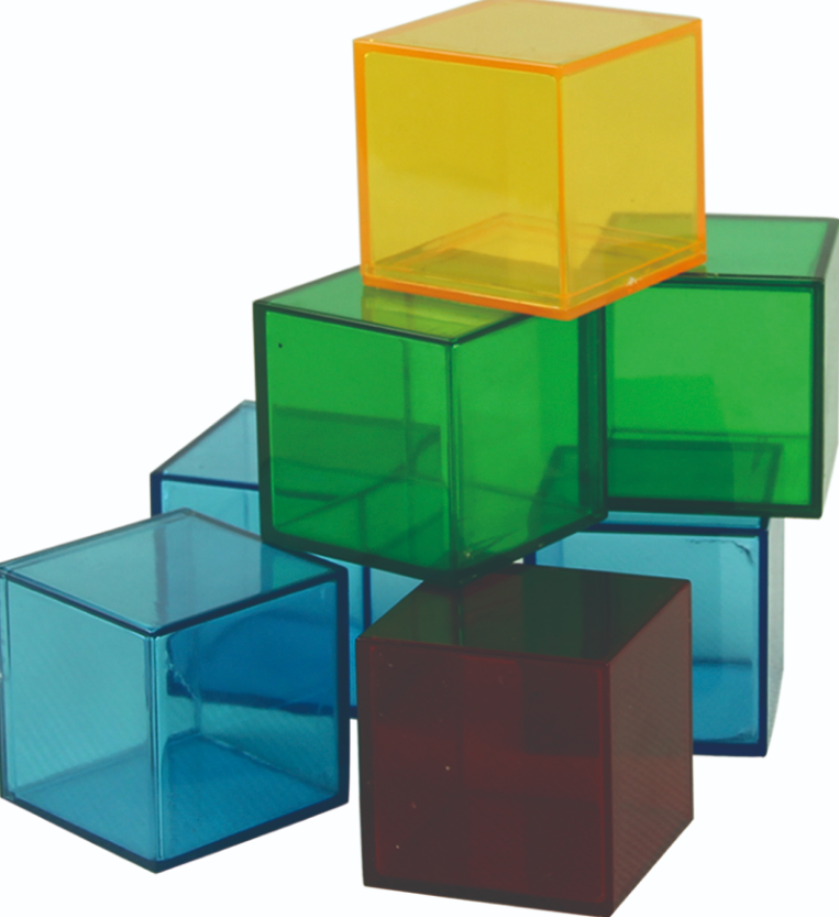 Translucent Cubes Construction Set (36 Pieces