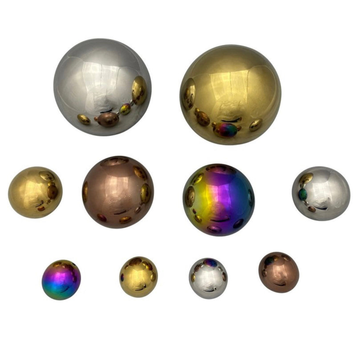 10 x Metallic Reflective Balls