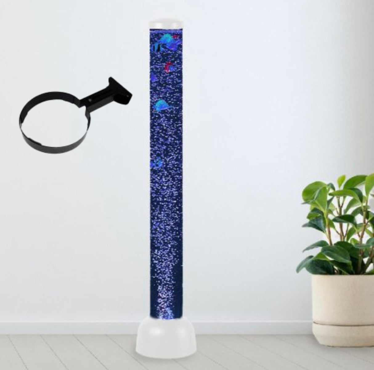 Bubble Tube Light Sensory Floating Fish & Black Wall Bracket – 105cm