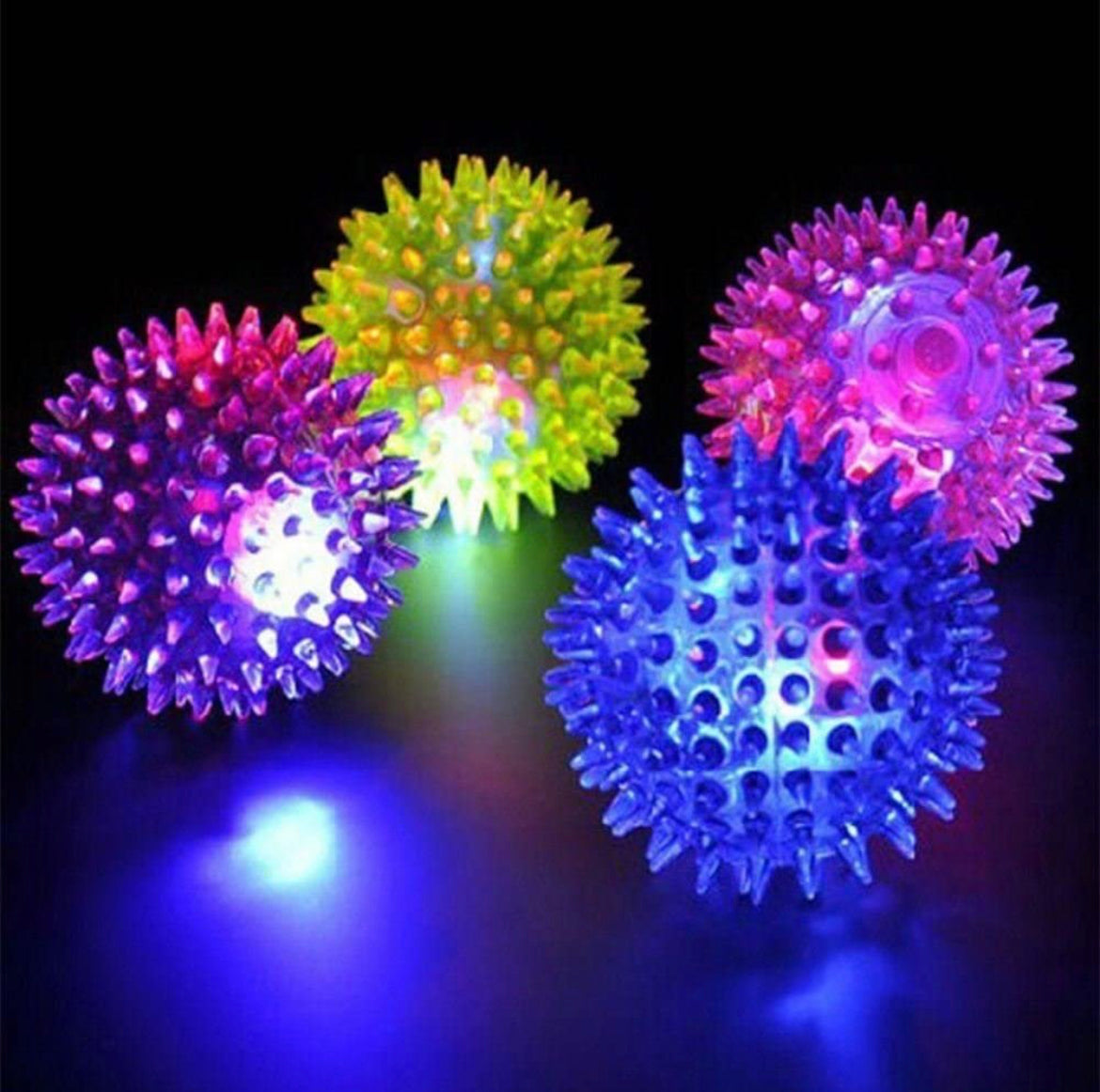 Flashing Light Up Spikey High Bouncing Ball